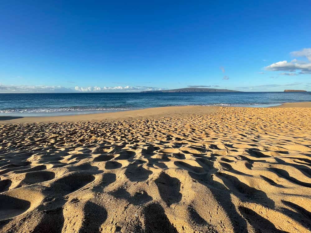 Sand at Big Beach, Makena State Park at Maui Hawaii