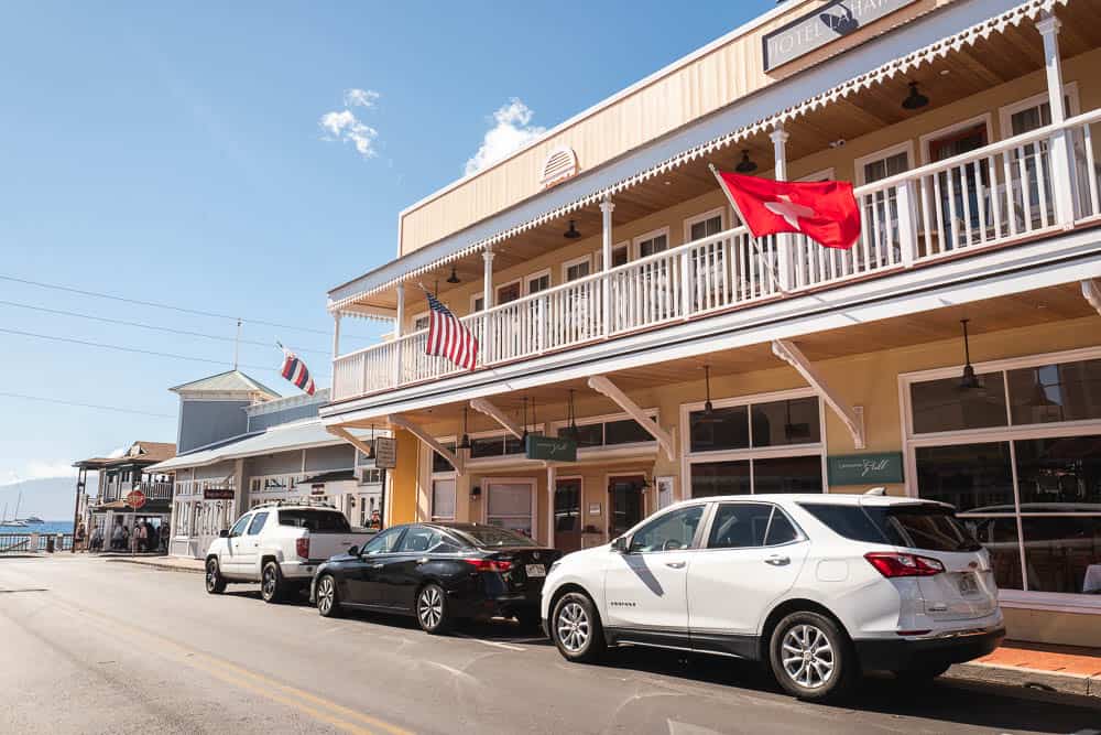 Exterior street view of Hotel Lahaina