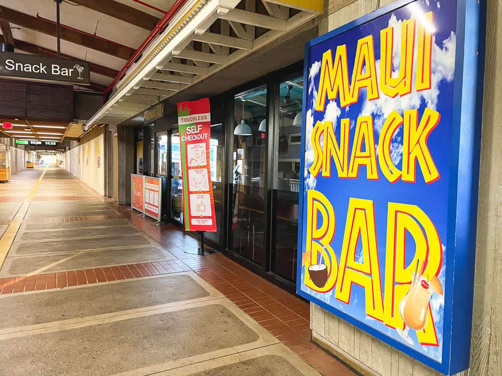 Maui Snack Bar at the Kahului Airport in Hawaii