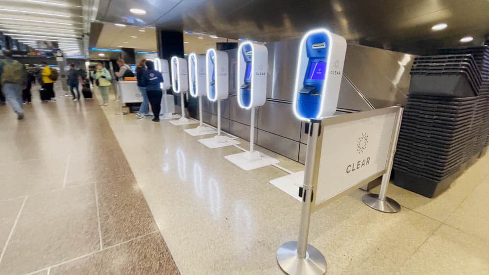 CLEAR sign-up kiosks at Seattle-Tacoma Airport